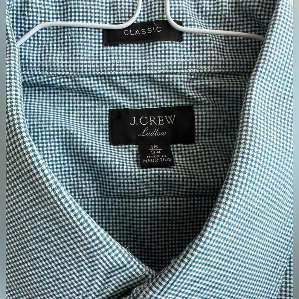 J. Crew Green Casual Button Down Shirt 16/34